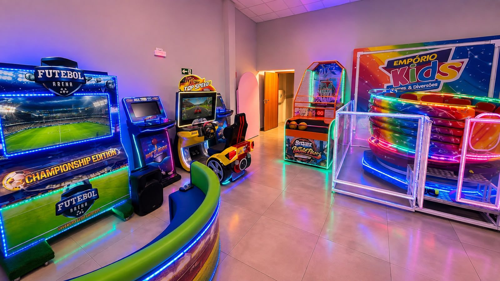 Salão de jogos e brinquedos do Empório Kids